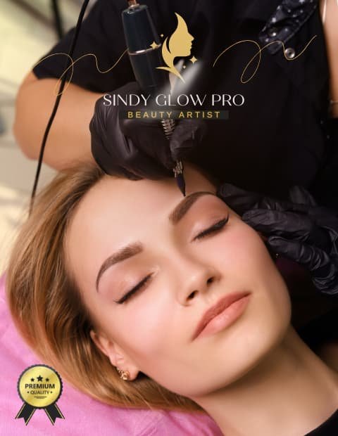 Servicios profesionales de diseño y micropigmentación de cejas en Houston por Sindy Glow Pro