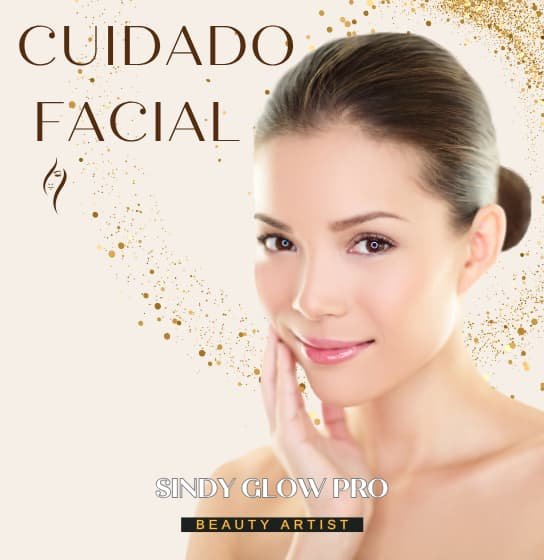 Rostro femenino con piel luminosa después de un tratamiento de cuidado facial en Houston