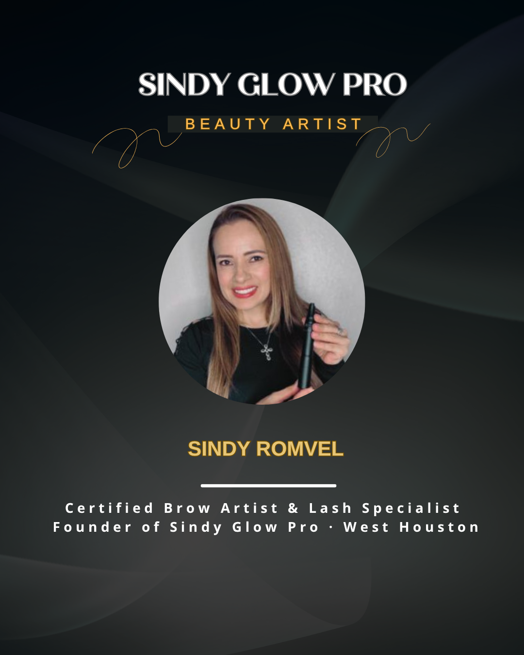 Sindy Romvel brow artist and founder of Sindy Glow Pro in Houston